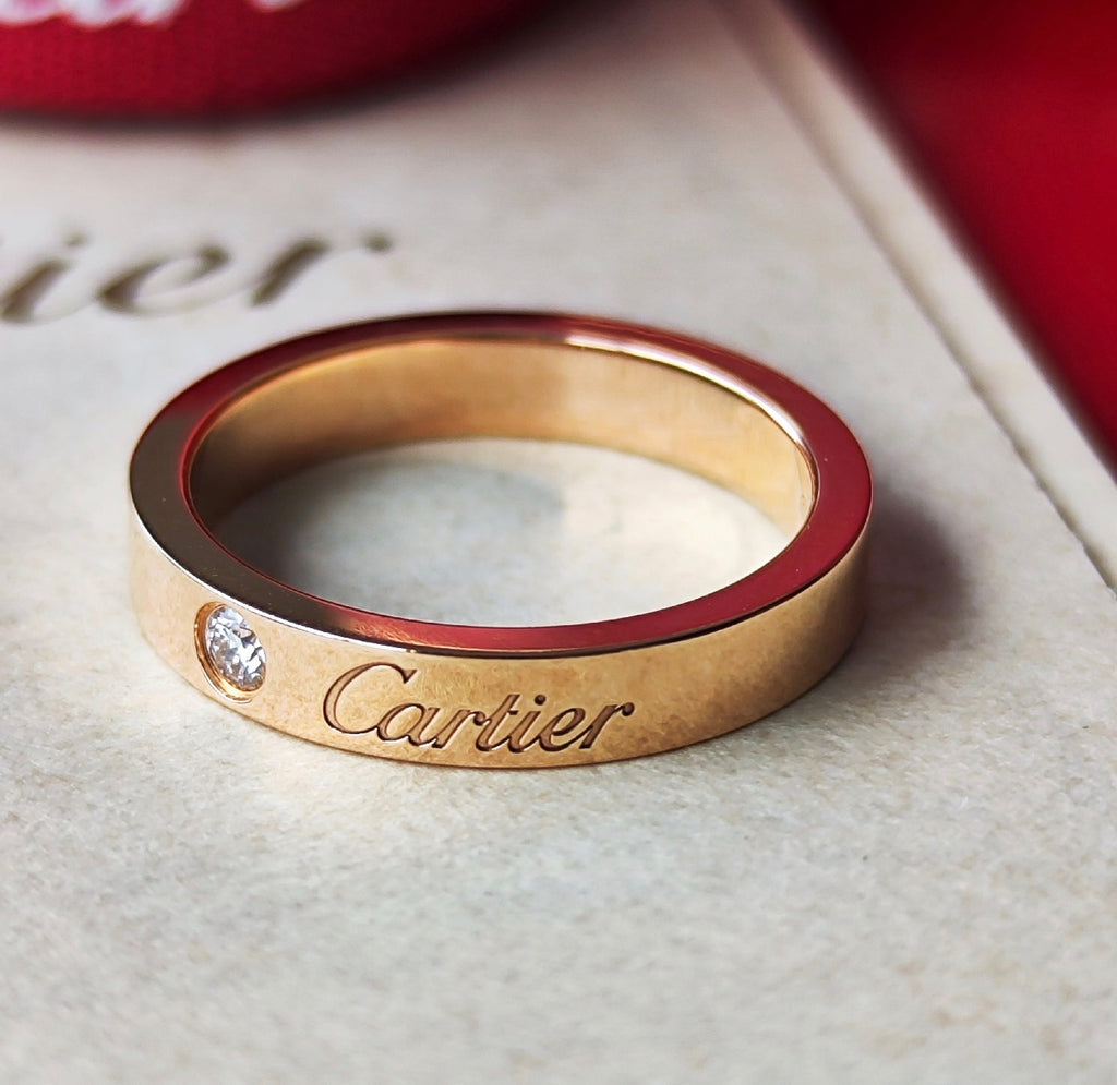 Cartier カルティエ Cドゥ ダイヤモンド リング 18金PG 50