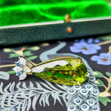 天然トルマリン 10.98ct 天然アレキサンドライト 天然ダイヤモンド ペンダントトップ