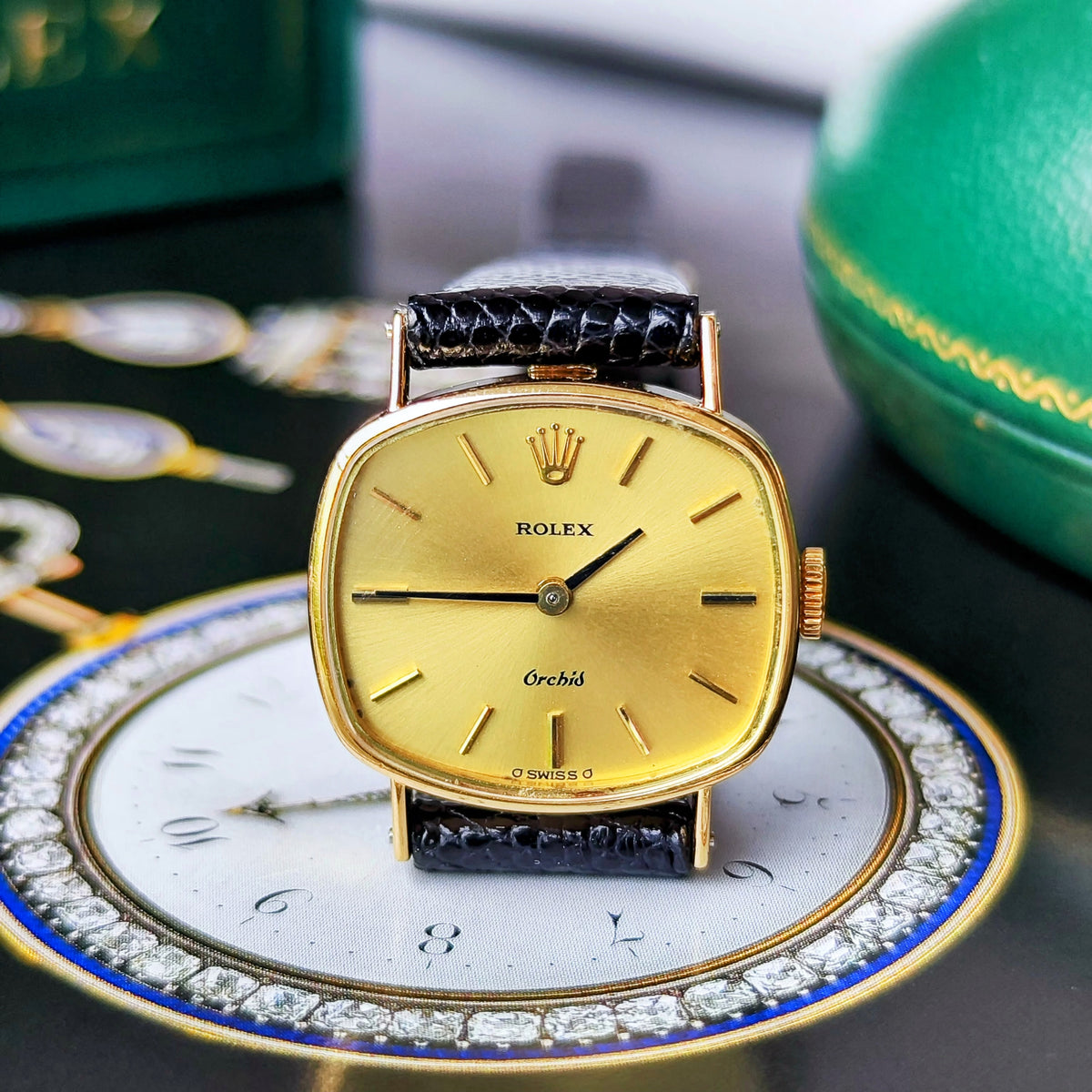 【OH済み】ROLEX ロレックス Orchid オーキッド 金無垢 σシグマ文字盤 手巻き腕時計