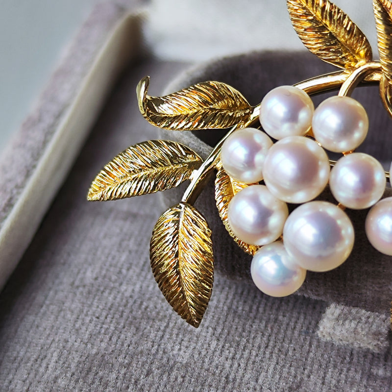 MIKIMOTO ミキモト あこや真珠 ブローチ