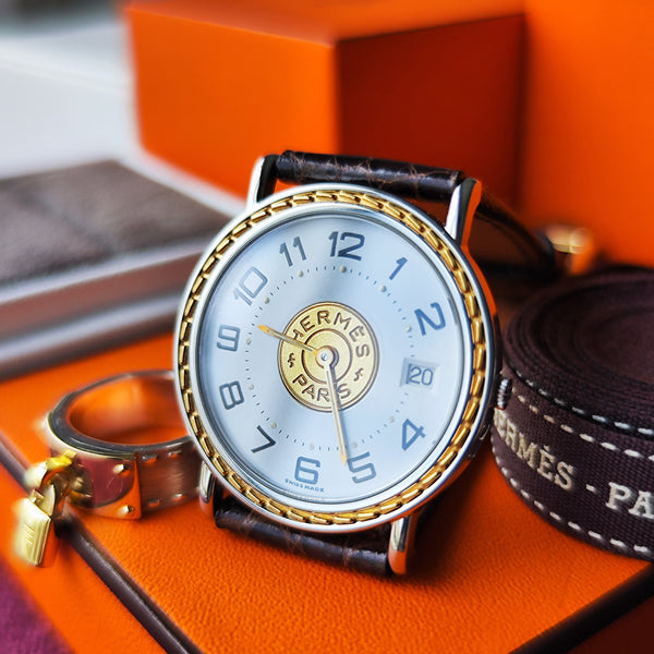 【OH済み ボーイズ】HERMES エルメス セリエ クォーツ 腕時計