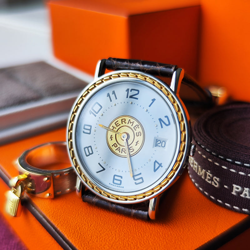【OH済み ボーイズ】HERMES エルメス セリエ クォーツ 腕時計