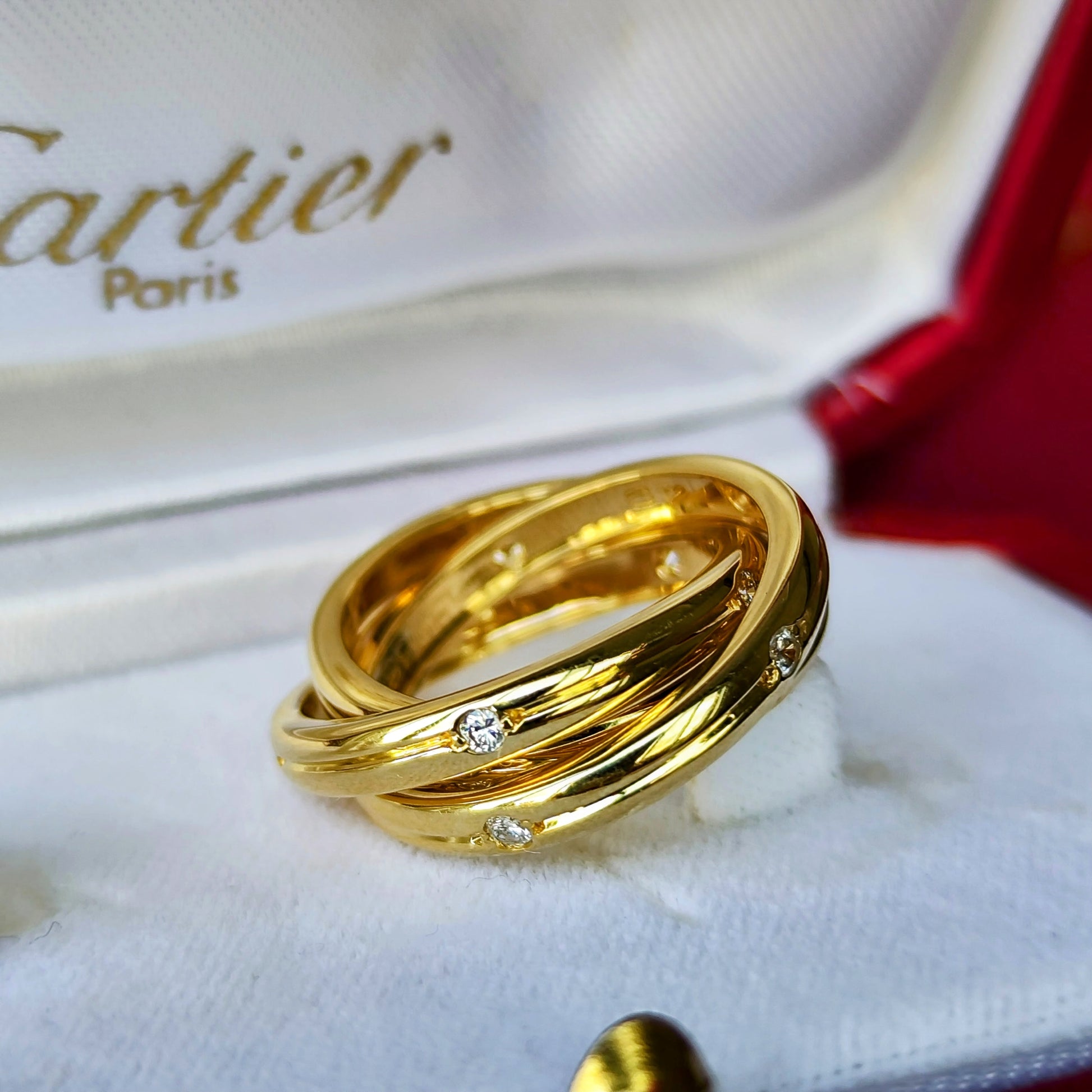 Cartier カルティエ トリニティコンステレーション ダイヤモンドリング 18金YG 49