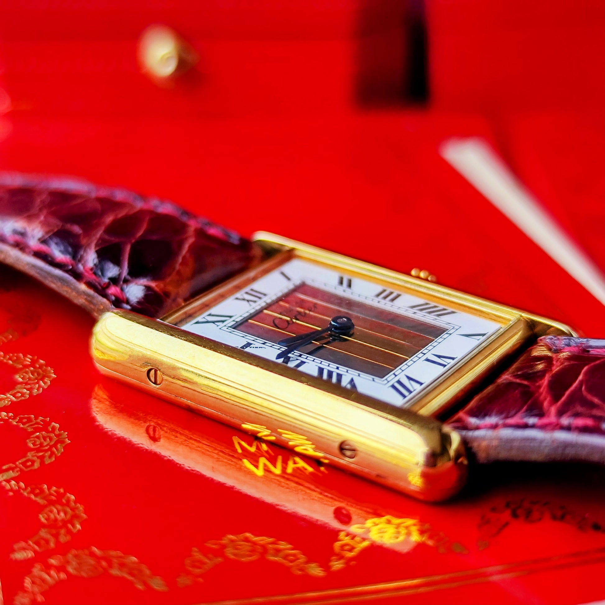 Cartier カルティエ マストタンク LMトリニティミラー文字盤 クォーツ腕時計