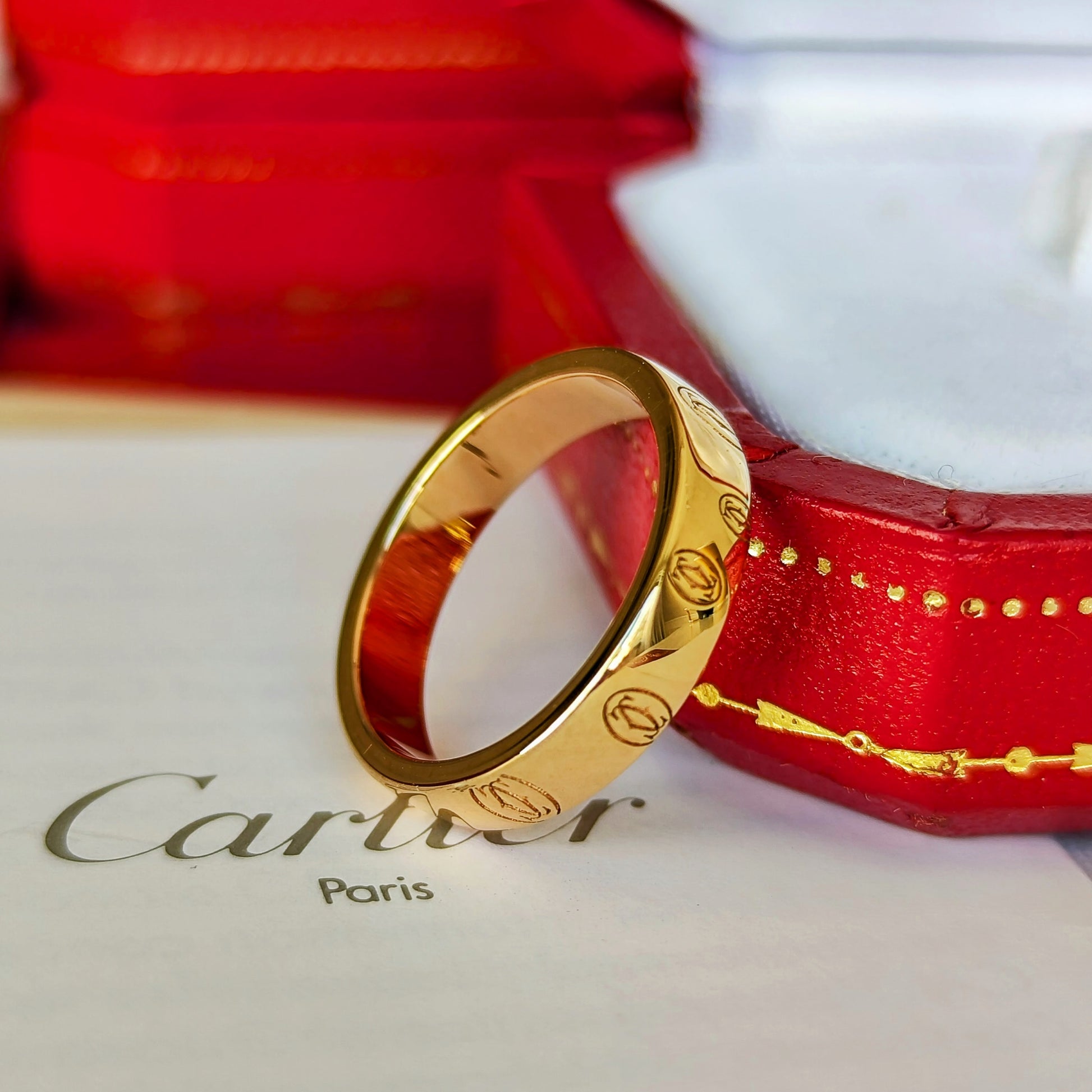 【Cartier 廃盤】カルティエ ハッピーバースデー リング 18金PG 11号