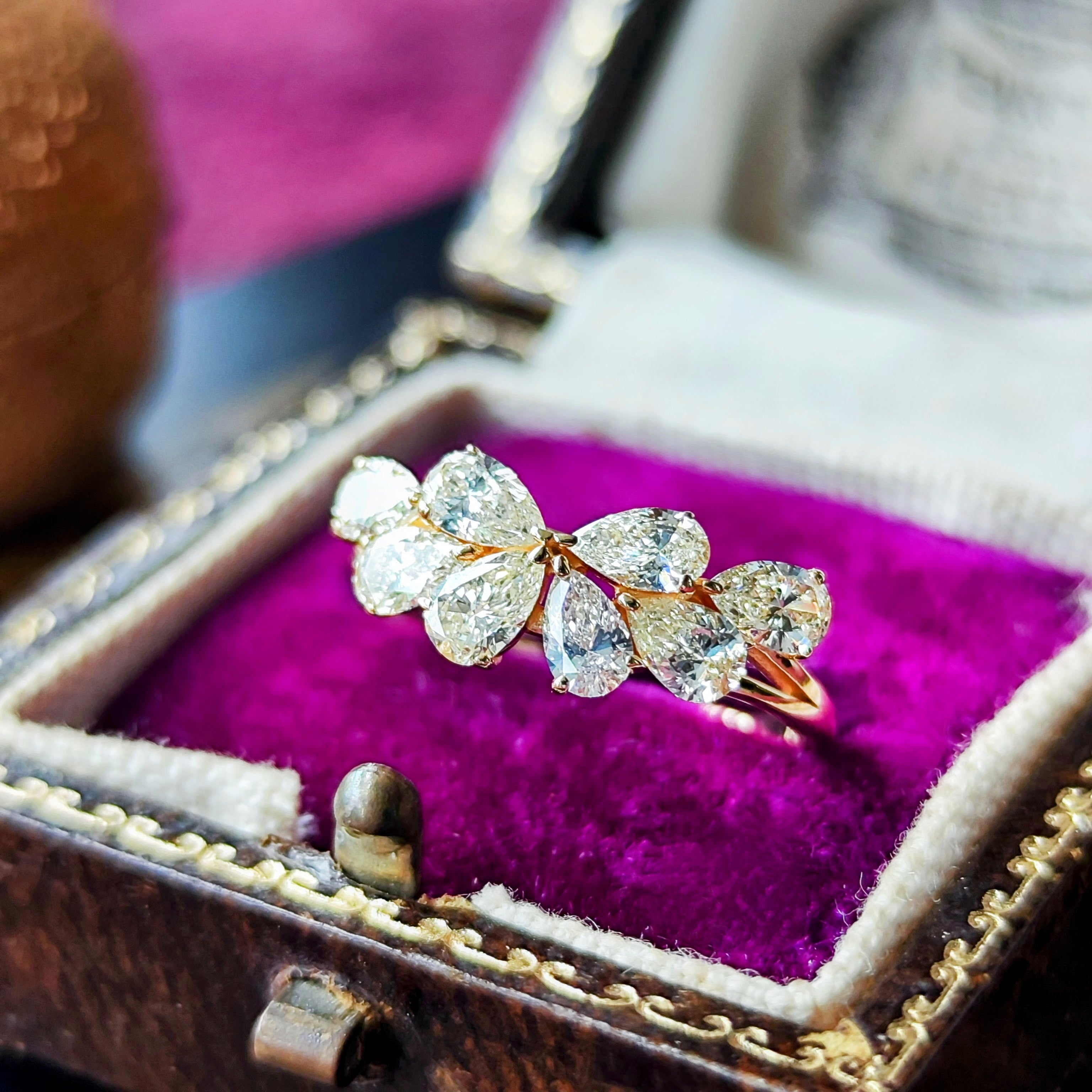 天然ダイヤモンド 1.30ct ペアシェイプ 18金リング – Mico宝飾店