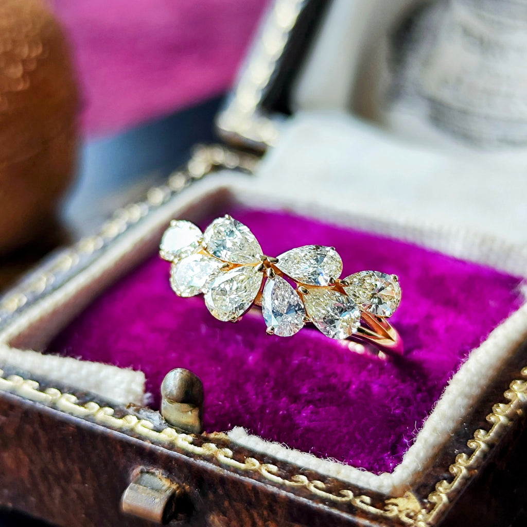 天然ダイヤモンド 1.30ct ペアシェイプ 18金リング