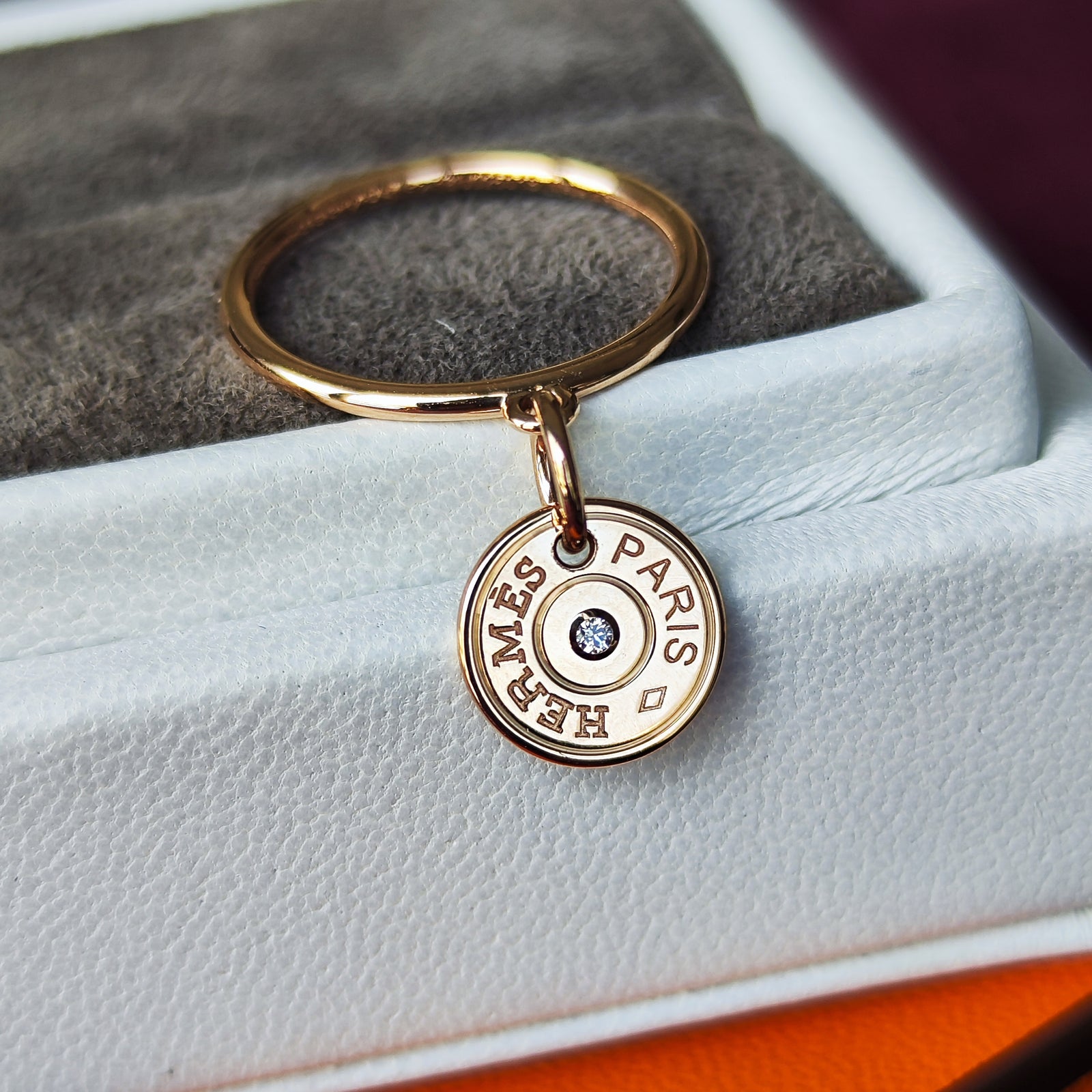 HERMES（エルメス） セリエ クルー・ド・セル リング ゴールドメッキ仕様 HERMES エルメス ガンバード クルー ド セル セリエ