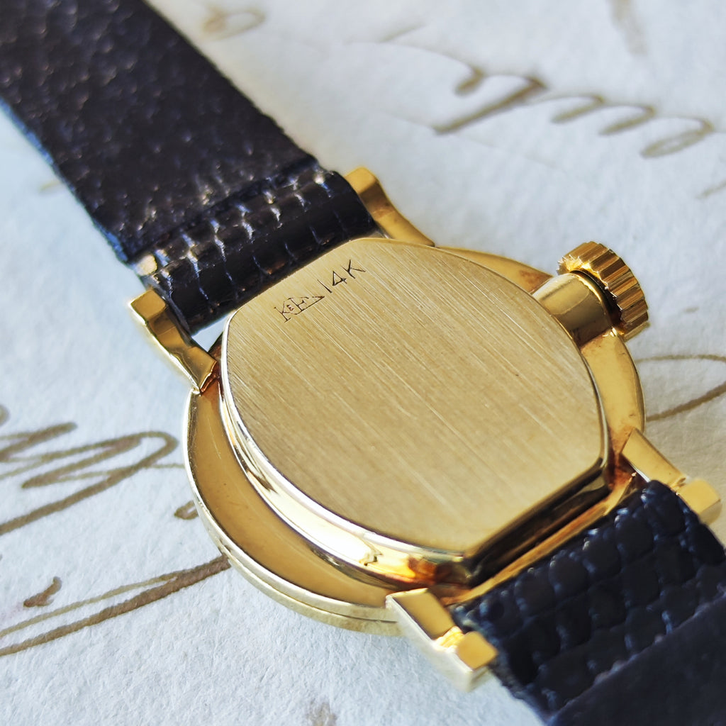 【お値下げ】OH済み LONGINES ロンジン ミステリーダイヤル 14金無垢 手巻き腕時計