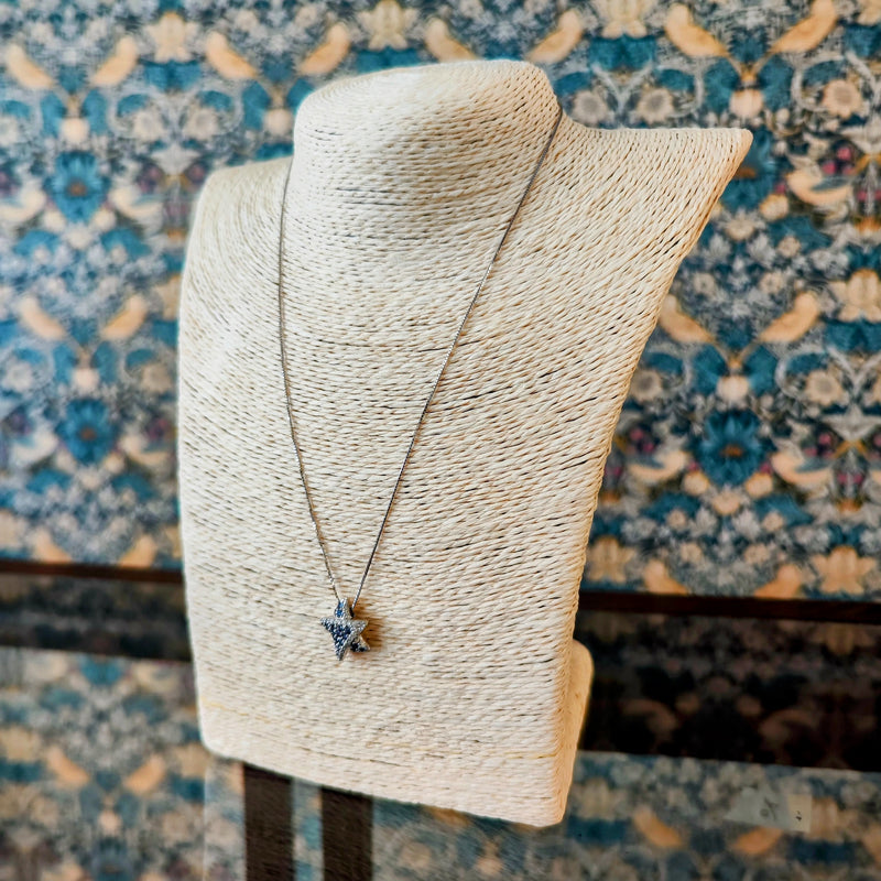 天然アレキサンドライト パヴェセッティング 天然ダイヤモンド ネックレス 18金WG