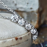 MIKIMOTO ミキモト ダイヤモンド グラデーションネックレス 18金WG