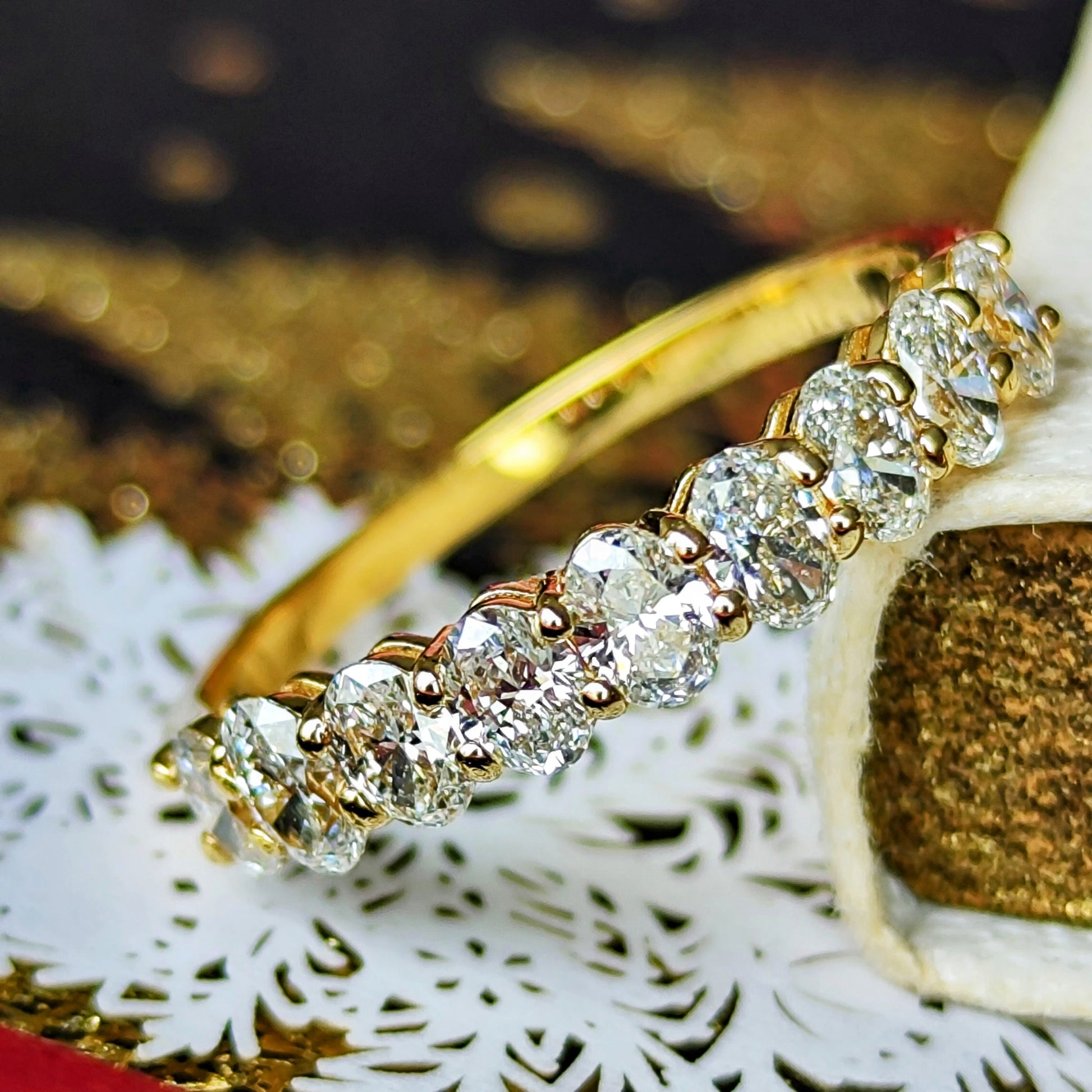 天然ダイヤモンド オーバルカット 0.83ct 18金リング