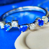 天然アウイナイト 天然ダイヤモンド プラチナリング