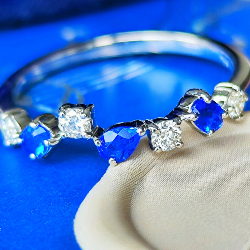 天然アウイナイト 天然ダイヤモンド プラチナリング