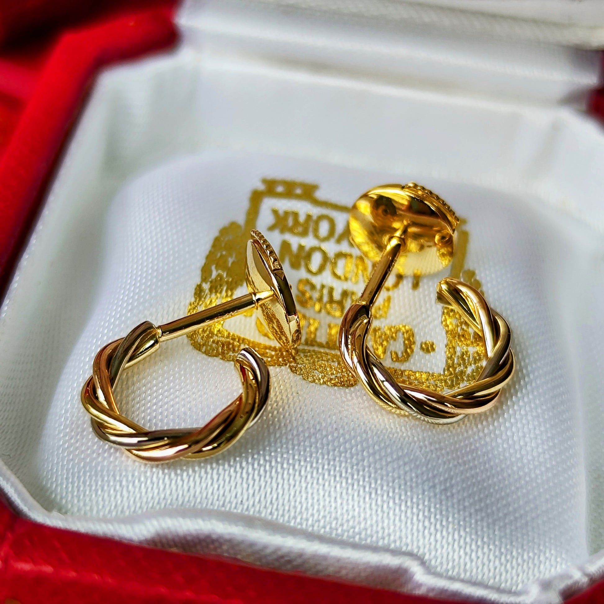 Cartier カルティエ トリニティピアス スリーカラー 18金