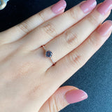 【アレキタイプ】天然カラーチェンジガーネット 天然ダイヤモンド リング 18金PG