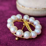 MIKIMOTO ミキモト あこや真珠 サークルモチーフ ブローチ