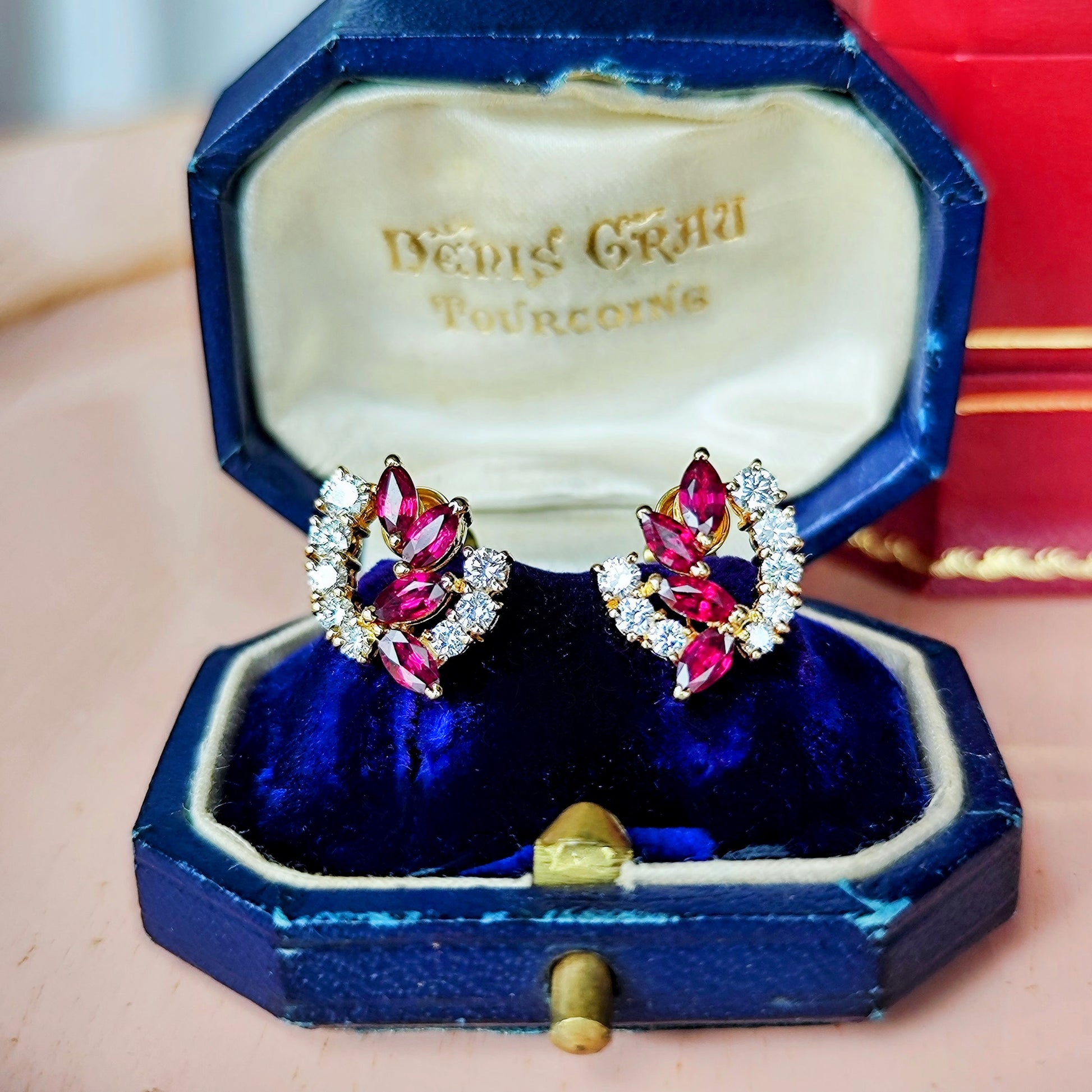 MIKIMOTO ミキモト 天然ルビー 天然ダイヤモンド イヤリング