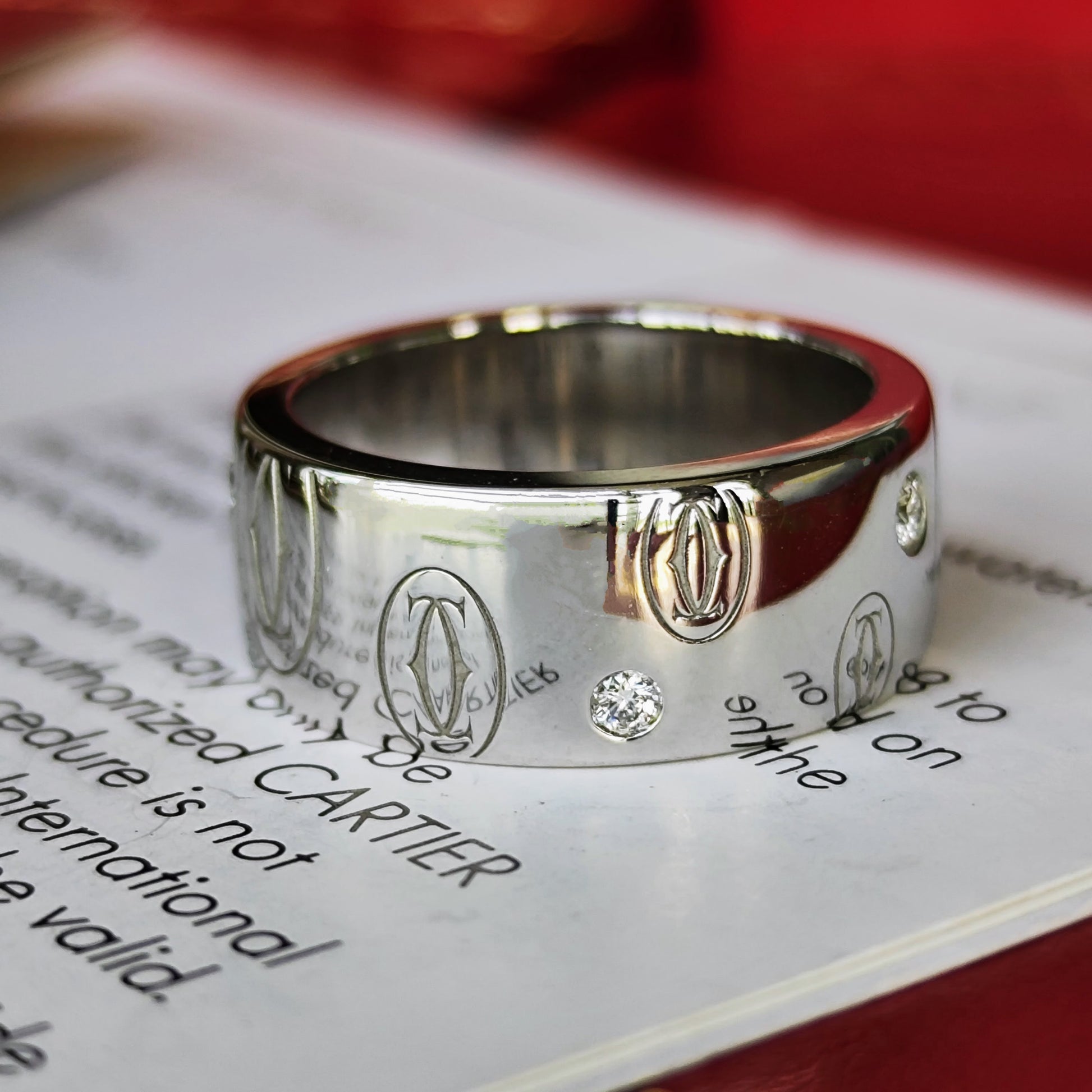 【Cartier 廃盤 レア】Cartier カルティエ ハッピーバースデー ダイヤモンドリング K18WG 51