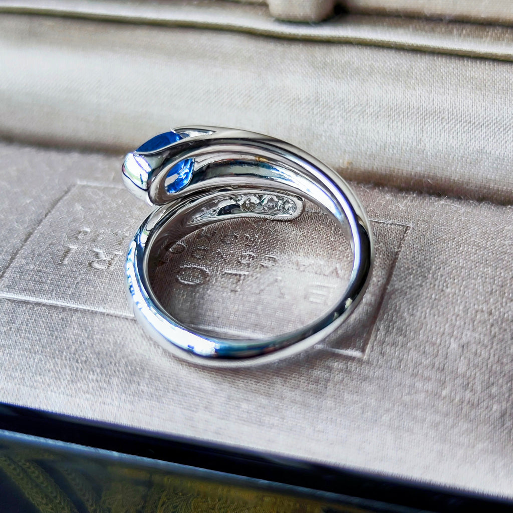 BVLGARI ブルガリ アストレアリング サファイア ダイヤモンド 18金WG
