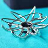 TIFFANY  ティファニー ファイヤーワークス オニキス シルバーブローチ