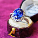 【大粒 4.22ct】天然タンザナイト 天然ダイヤモンド リング