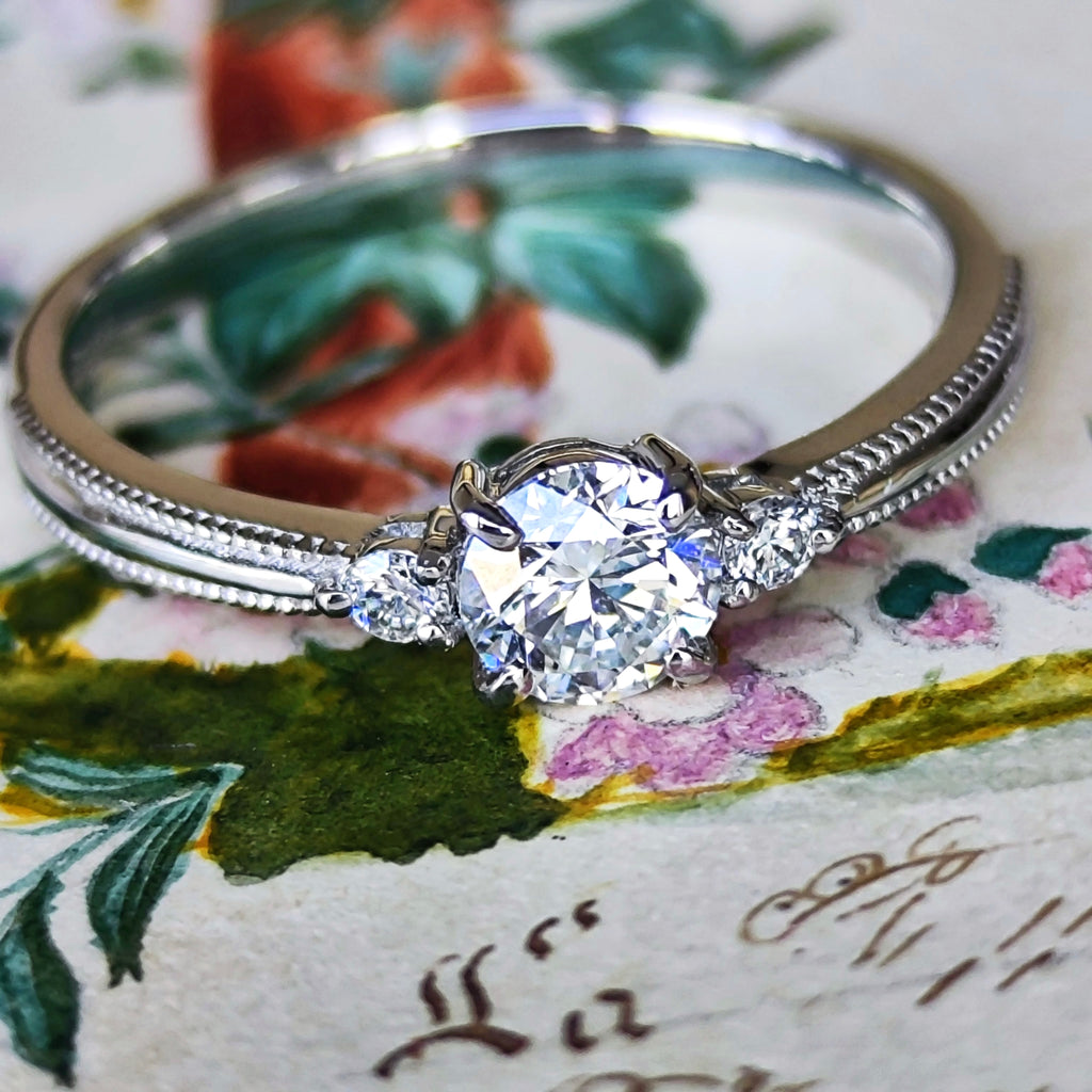 【お値下げ】Dカラー 天然ダイヤモンド 0.366ct プラチナリング