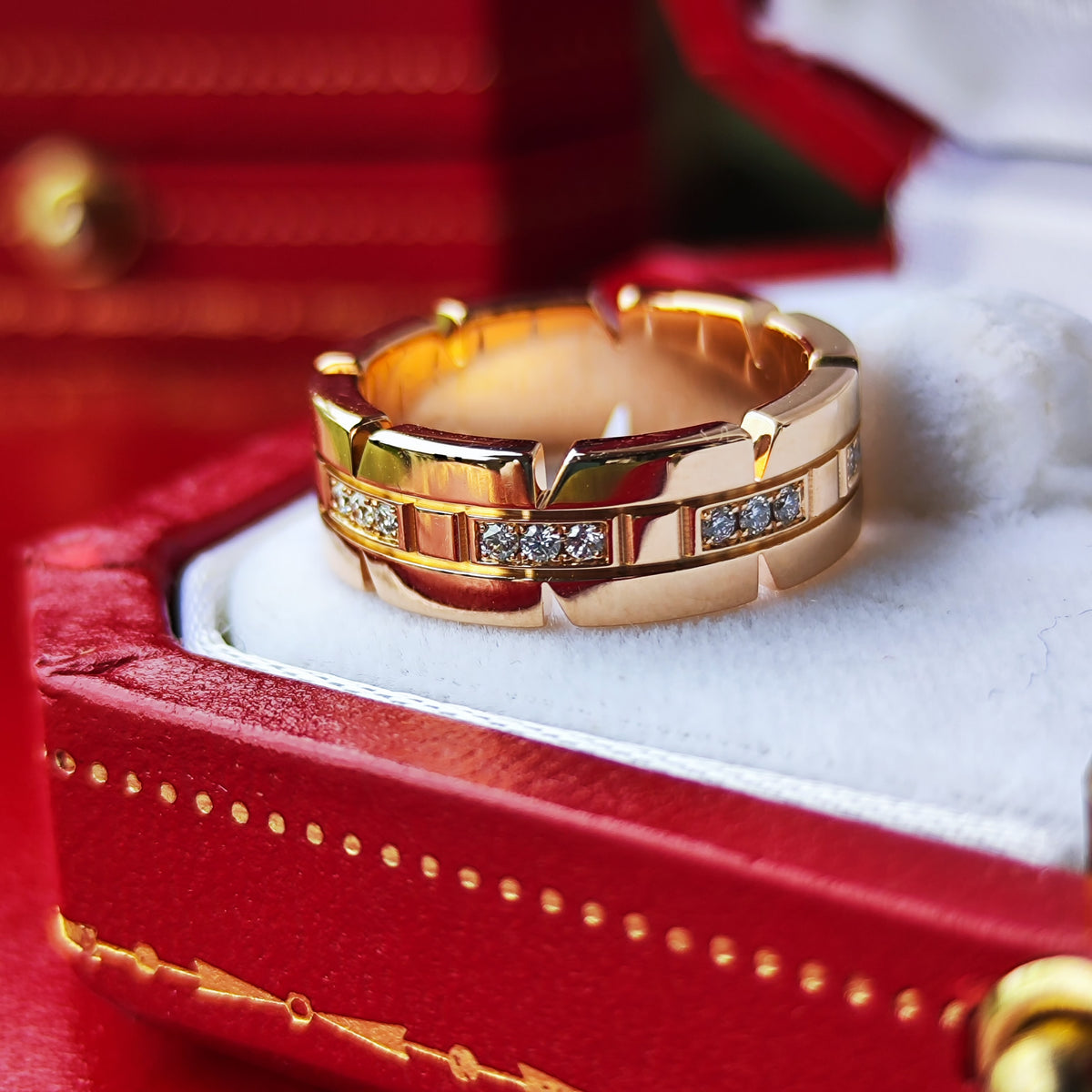 Cartier カルティエ タンクフランセーズ ダイヤモンド K18PG 47