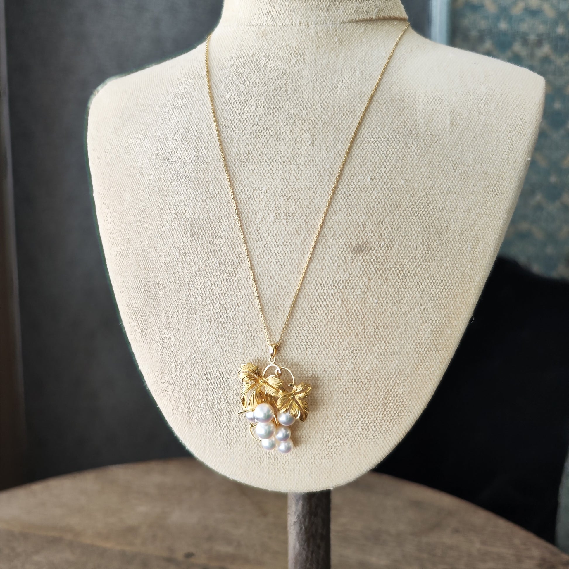 MIKIMOTO ミキモト あこや真珠 葡萄 ネックレス 18金