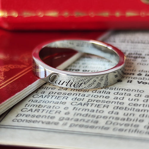 Cartier カルティエ Cドゥ エングレーブドリング プラチナ 54