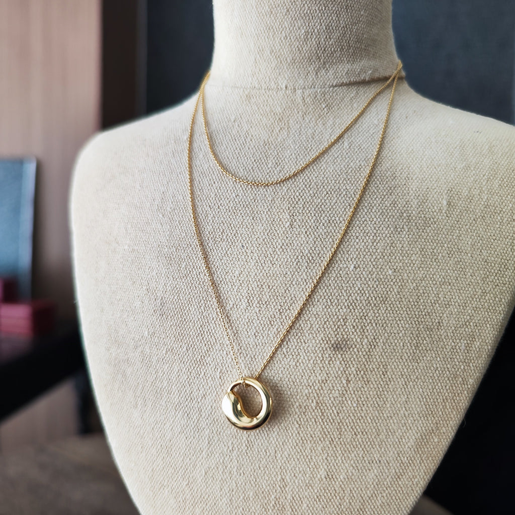 TIFFANY &Co ティファニー エターナルサークル ネックレス 18金YG