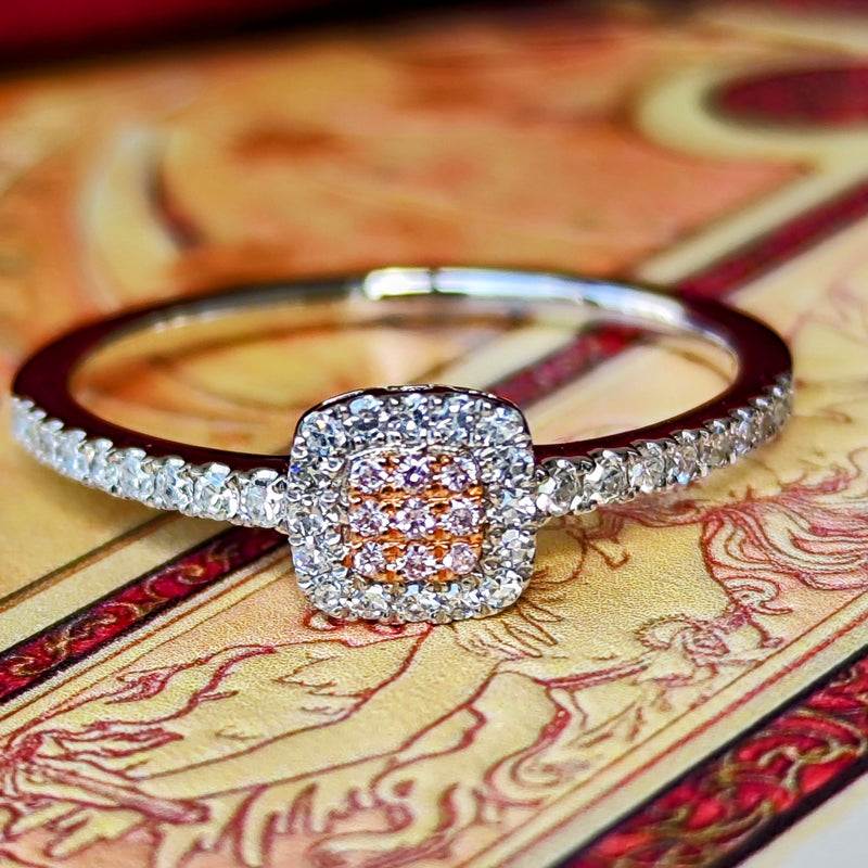 【ピンクダイヤ】天然ダイヤモンド プラチナリング