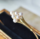 MIKIMOTO ミキモト あこや真珠 18金 バングル