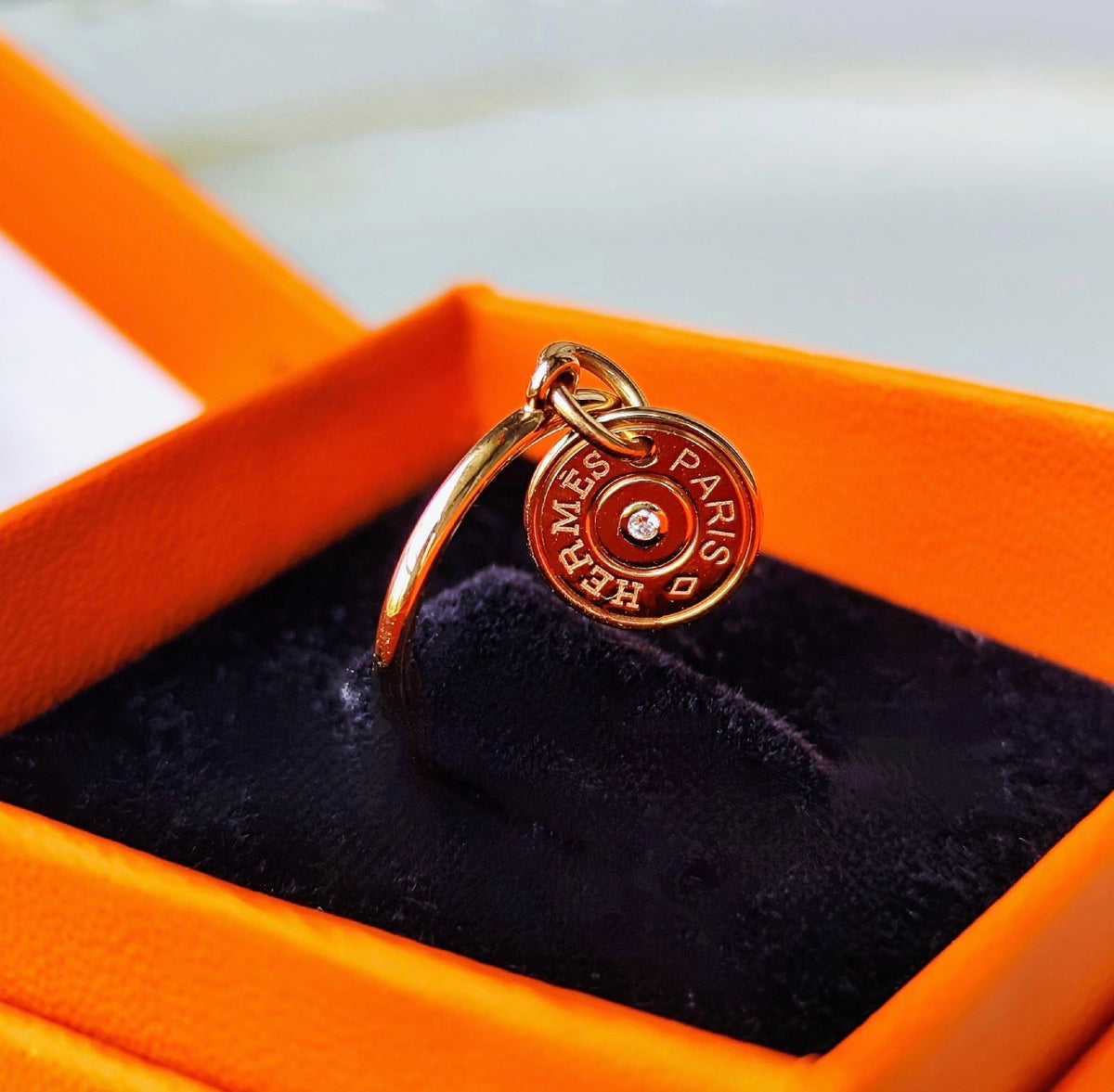 HERMES エルメス ガンバード クルー ド セル セリエ ダイヤモンド 18金PG