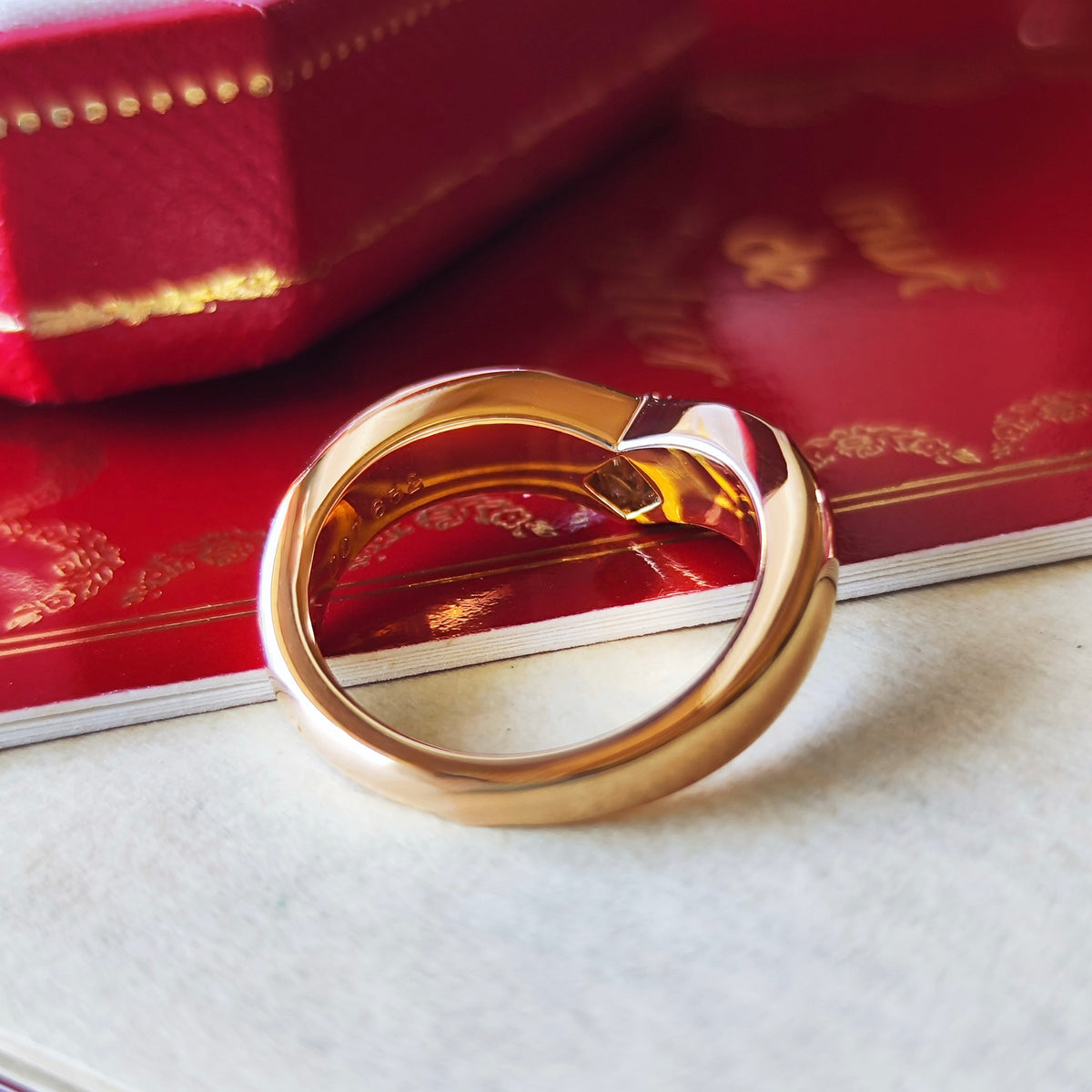 Cartier カルティエ トリアンドル ダイヤモンド 18金PG 52