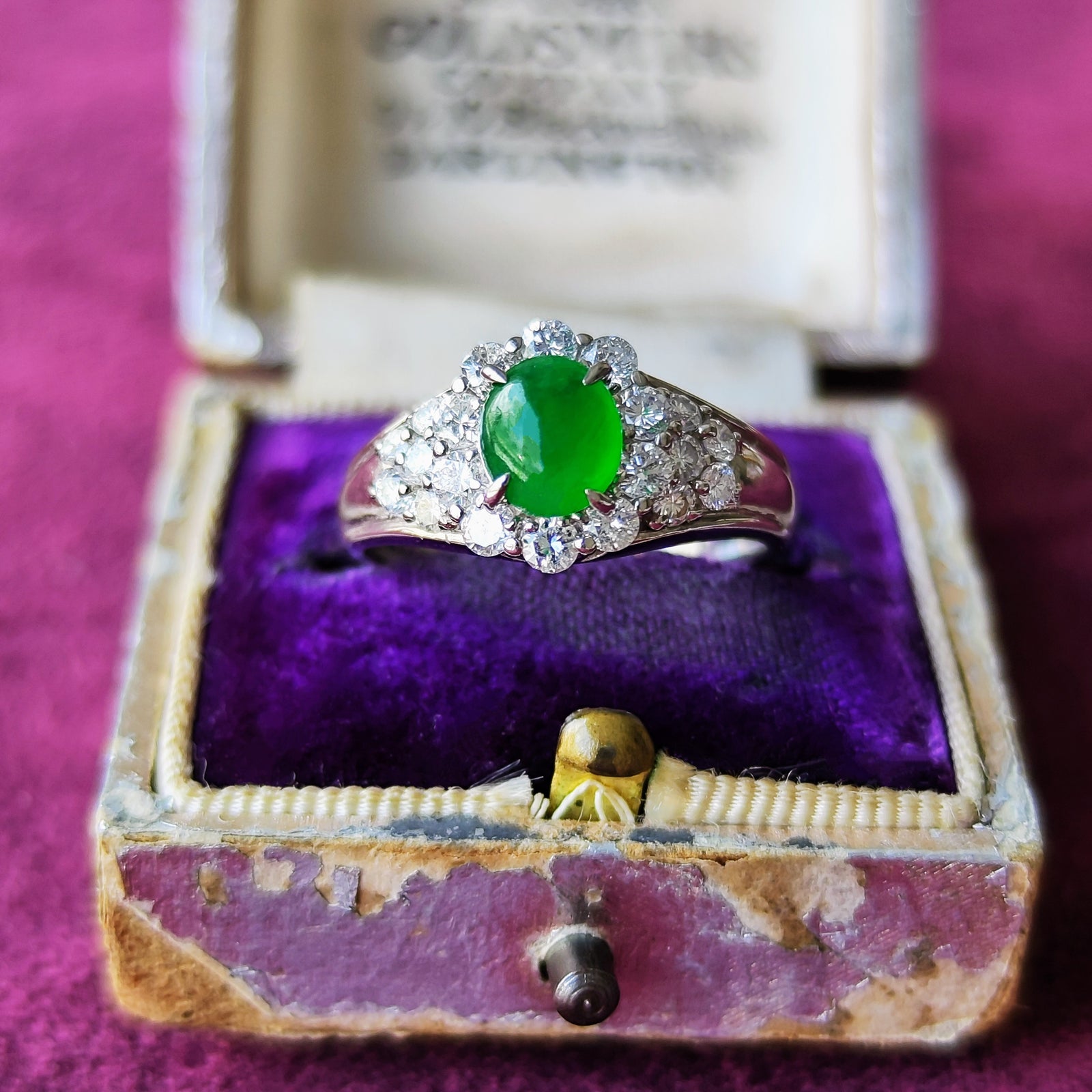 ミン 天然翡翠とダイヤのリング金10～11号Jewellery City 0_665147571c971ca2ac7df4b9a8f5