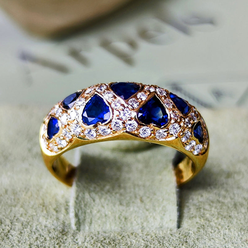 【Vintage Van Cleef & Arpels】ヴァンクリーフ&アーペル サファイア ダイヤモンドリング