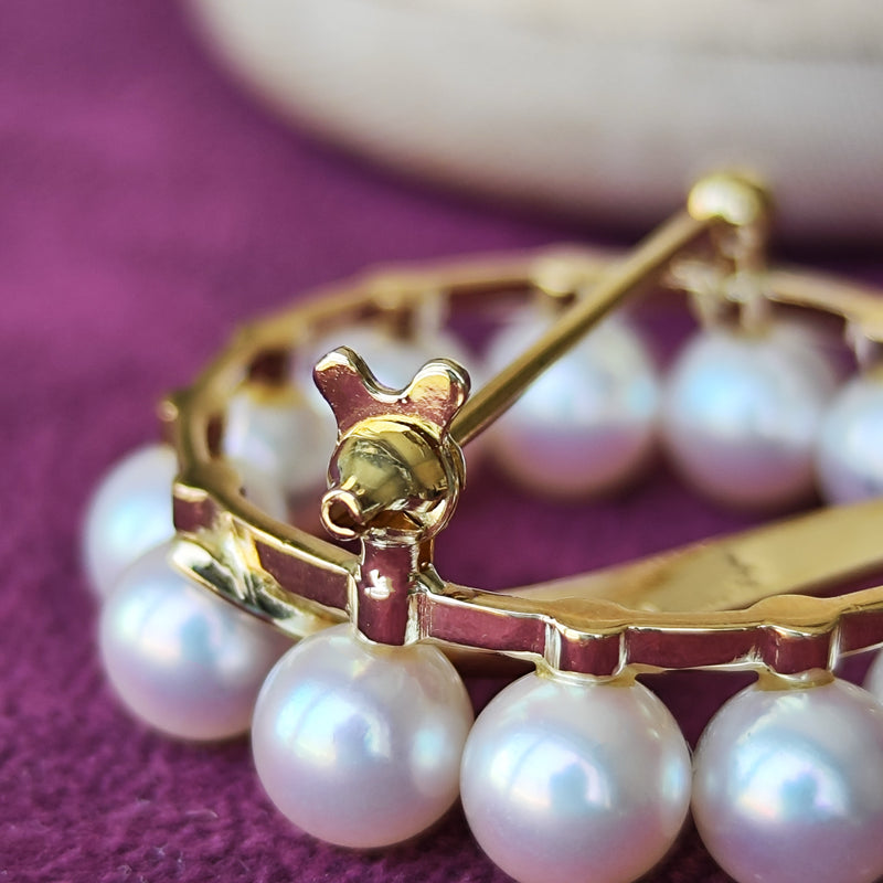 MIKIMOTO ミキモト あこや真珠 サークルモチーフ ブローチ