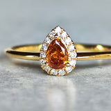 【カラーダイヤ】FANCY DEEP YELLOWISH ORANGE SI-2 新品リング