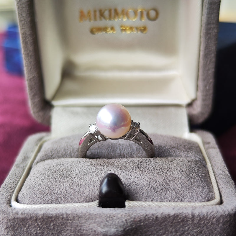 MIKIMOTO ミキモト あこや真珠 天然ダイヤモンド プラチナリング – Mico宝飾店