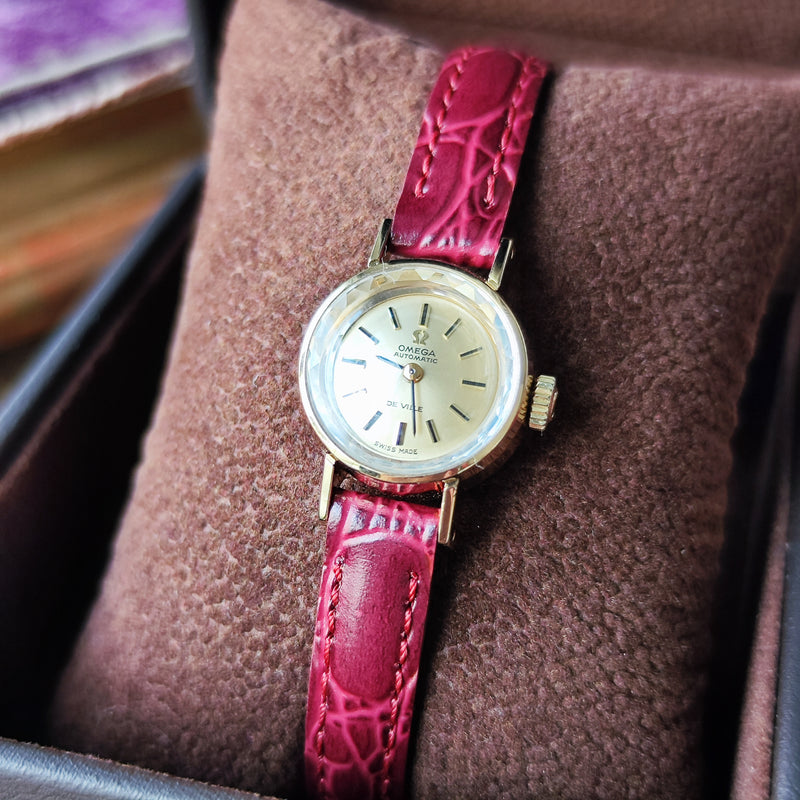 【OH済み 自動巻き】OMEGA  オメガ デビル カットガラス ゴールド