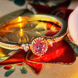 天然アレキサンドライト 天然ダイヤモンド リング