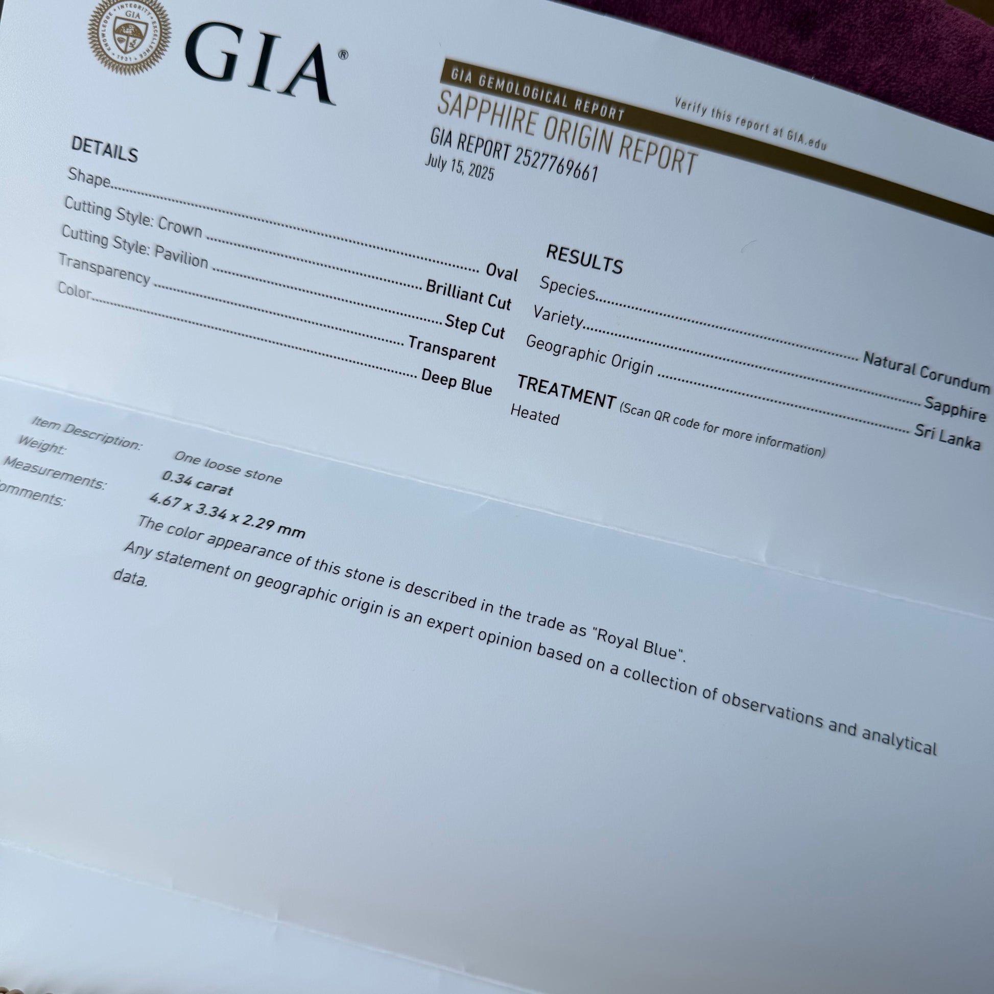 【ロイヤルブルー】スリランカ産 天然サファイア 天然ローズカットダイヤモンド GIA