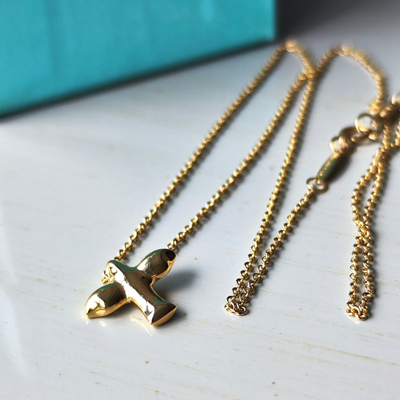 美品　Tiffany & Co. シ バードクロス　ペンダント　ネックレス 美品 Tiffany & Co. シ バードクロス ペンダント ネックレス