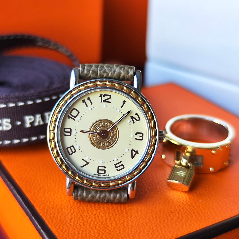 HERMES エルメス セリエ クォーツ式腕時計 エルメス HERMES｜セリエ｜クォーツ・1990年代製｜アンティーク