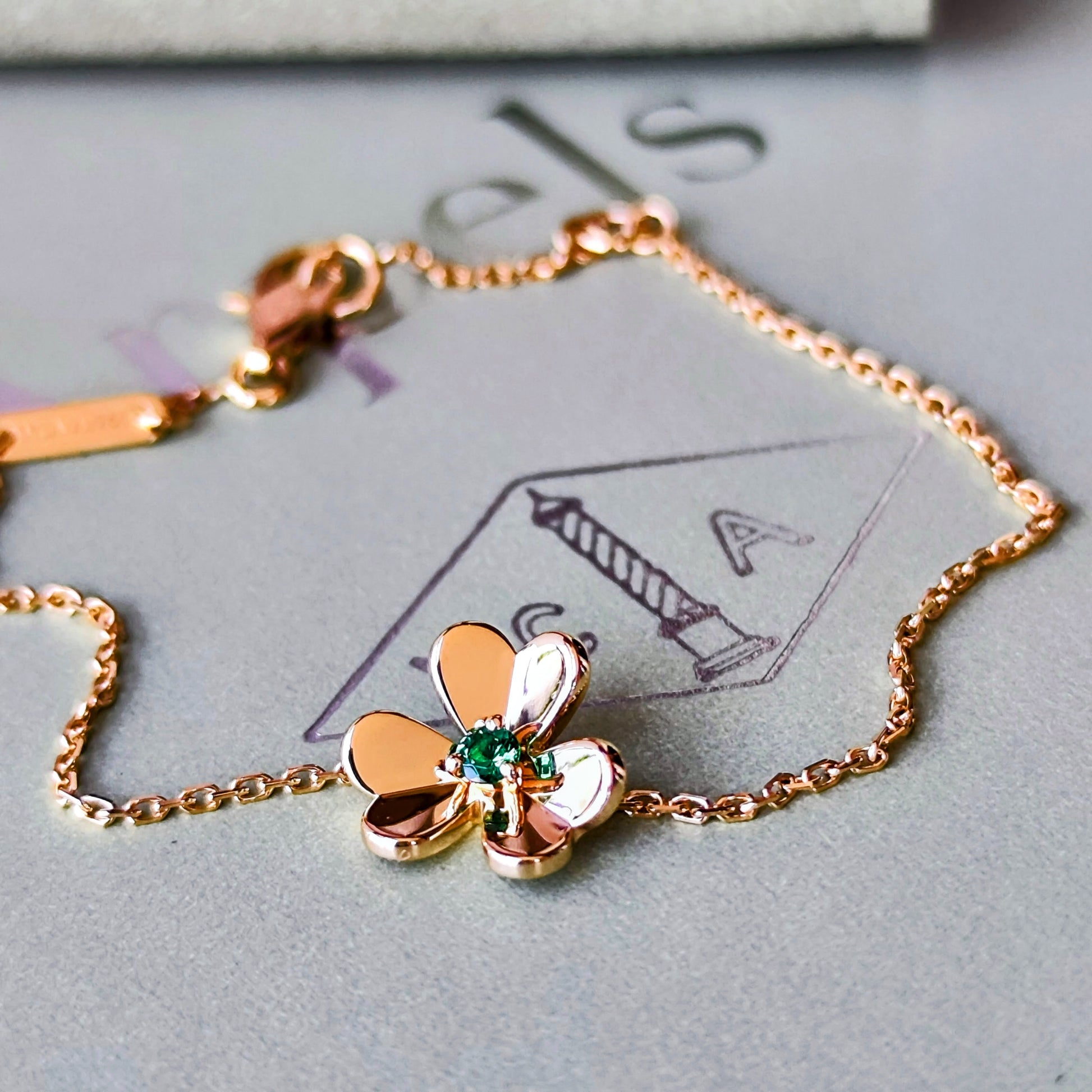 Van Cleef & Arpels ヴァンクリーフ&アーペル フリヴォル ミニ エメラルド ブレスレット