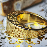 あこや真珠 透かし模様 イタリア 18金リング