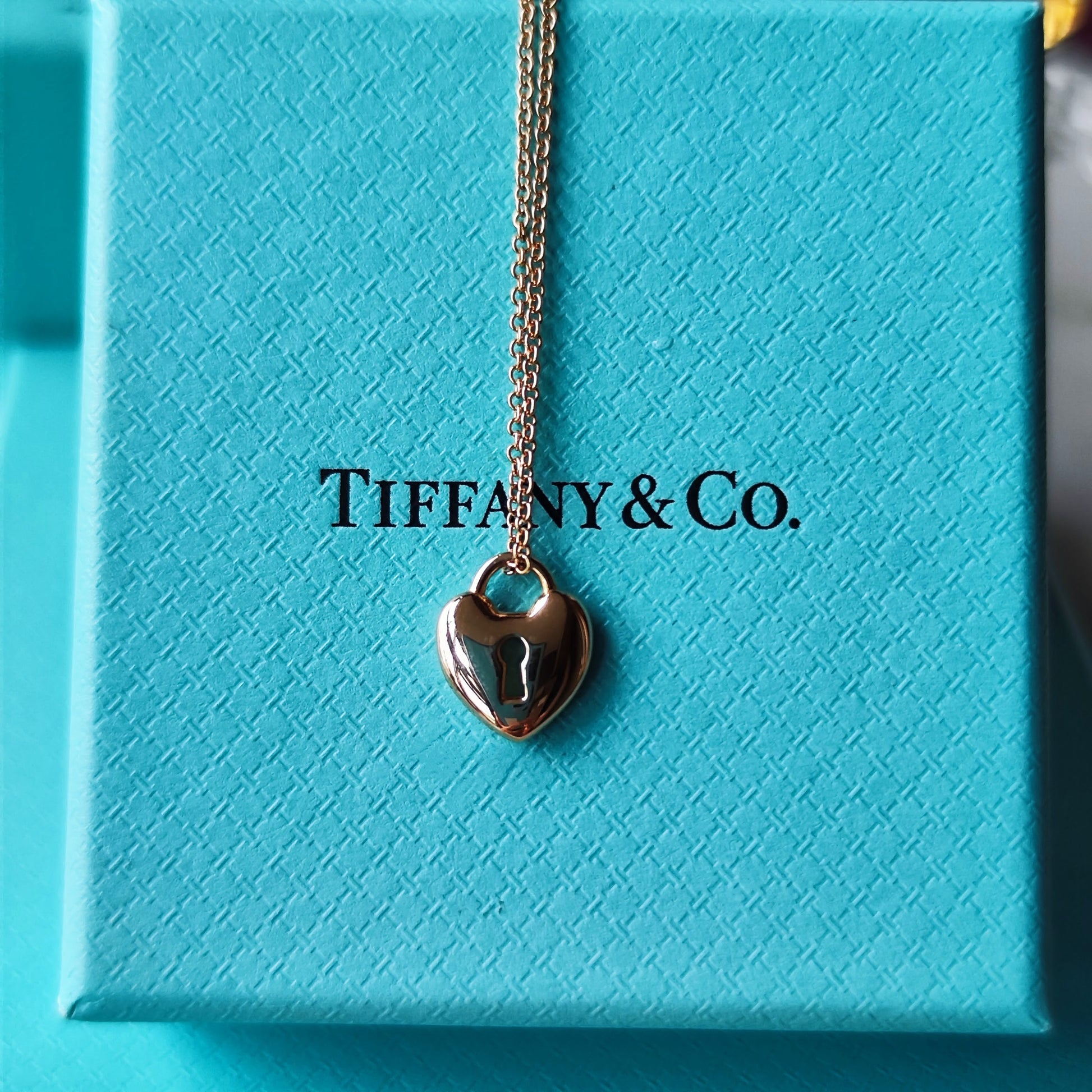 TIFFANY &Co ティファニー ハートロック ネックレス 18金PG