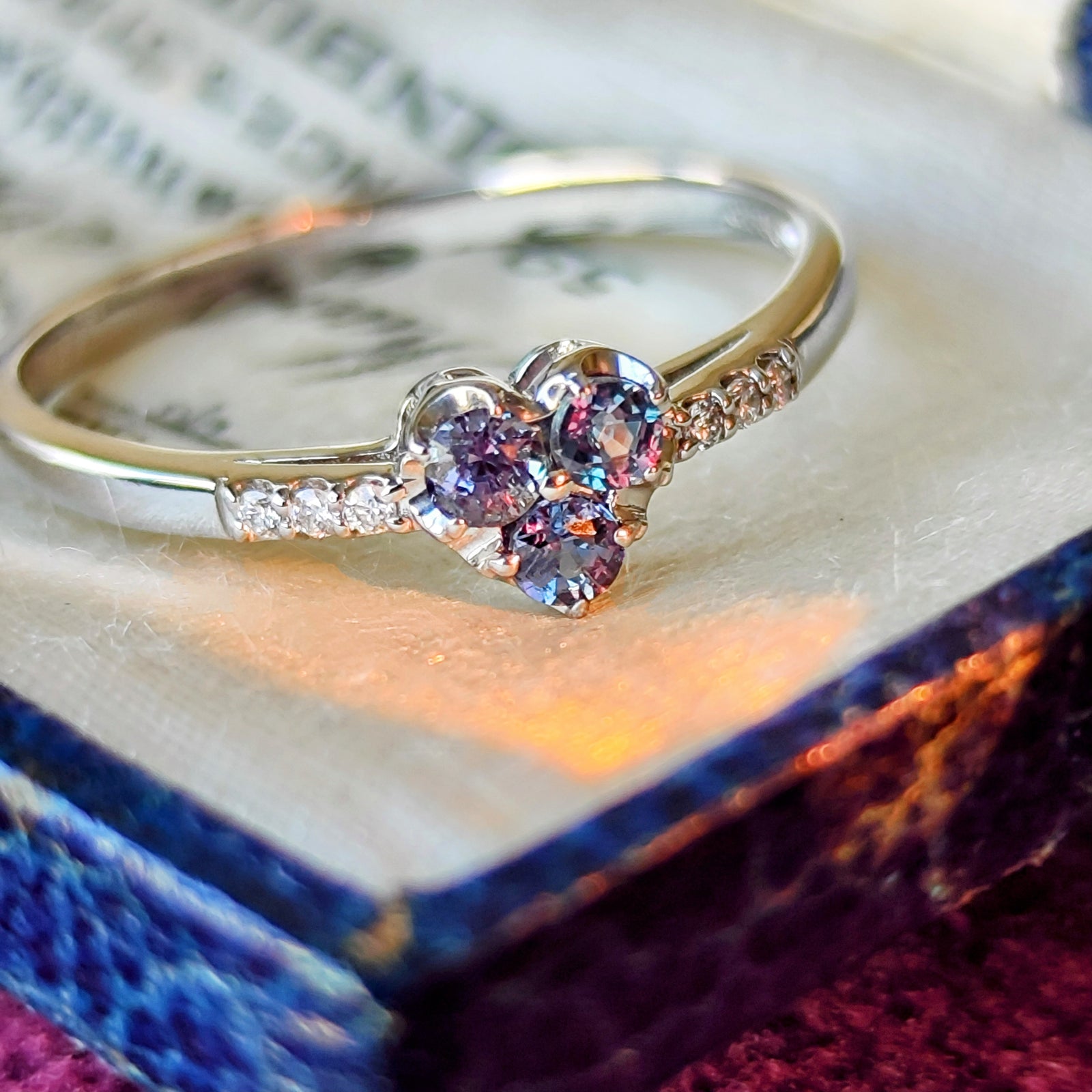 Ari.w✨ロシア産天然アレキサンドライトリング 1.205カラット✨ 天然アレキサンドライト 0.97ct 天然ダイヤモンド リング – Mico