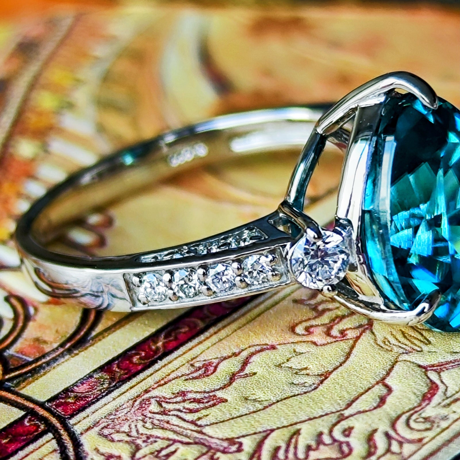 天然ジルコン 7.06ct 天然ダイヤモンド リング – Mico宝飾店